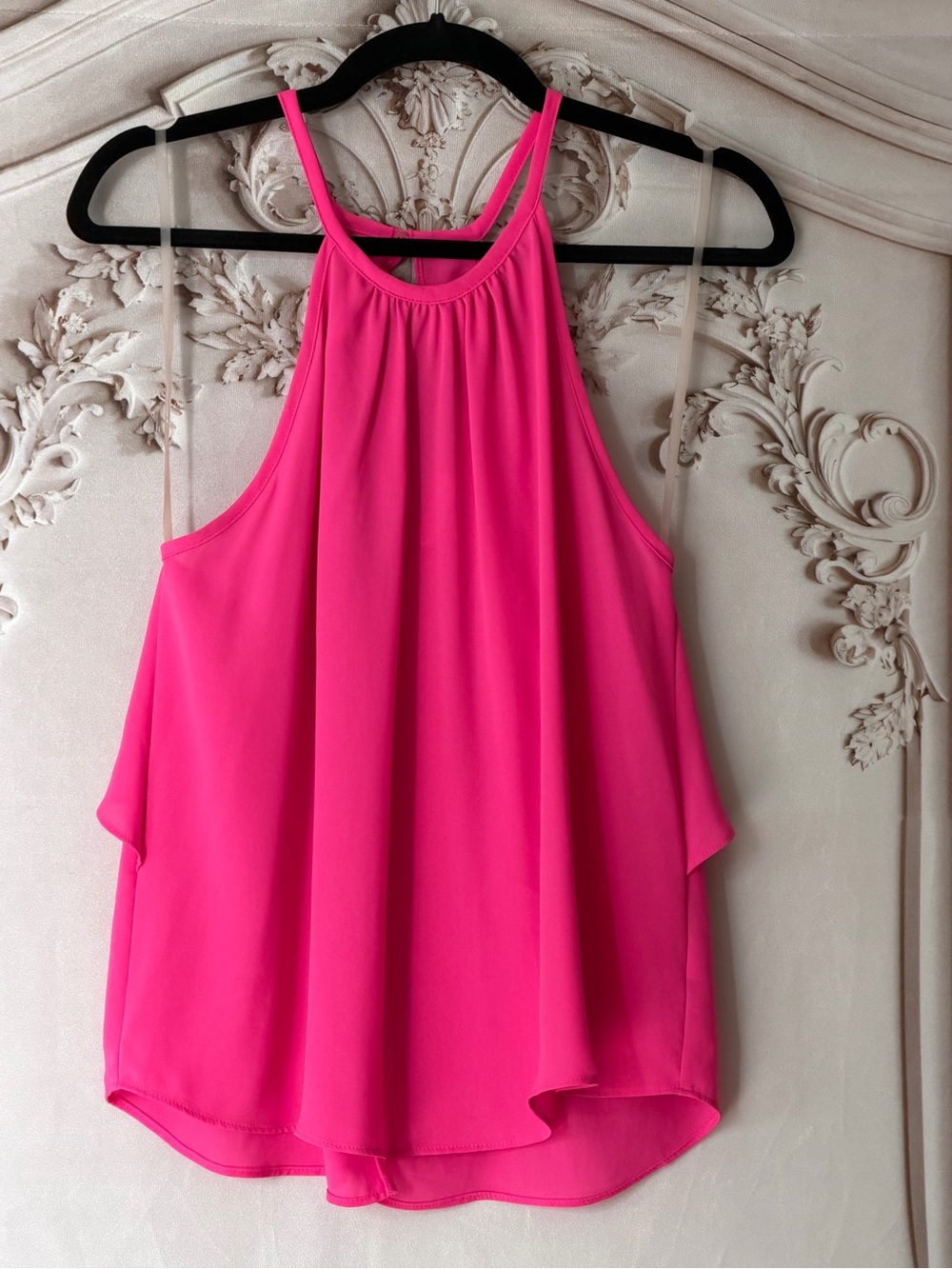 Lush Bright Hot Pink Halter Cami